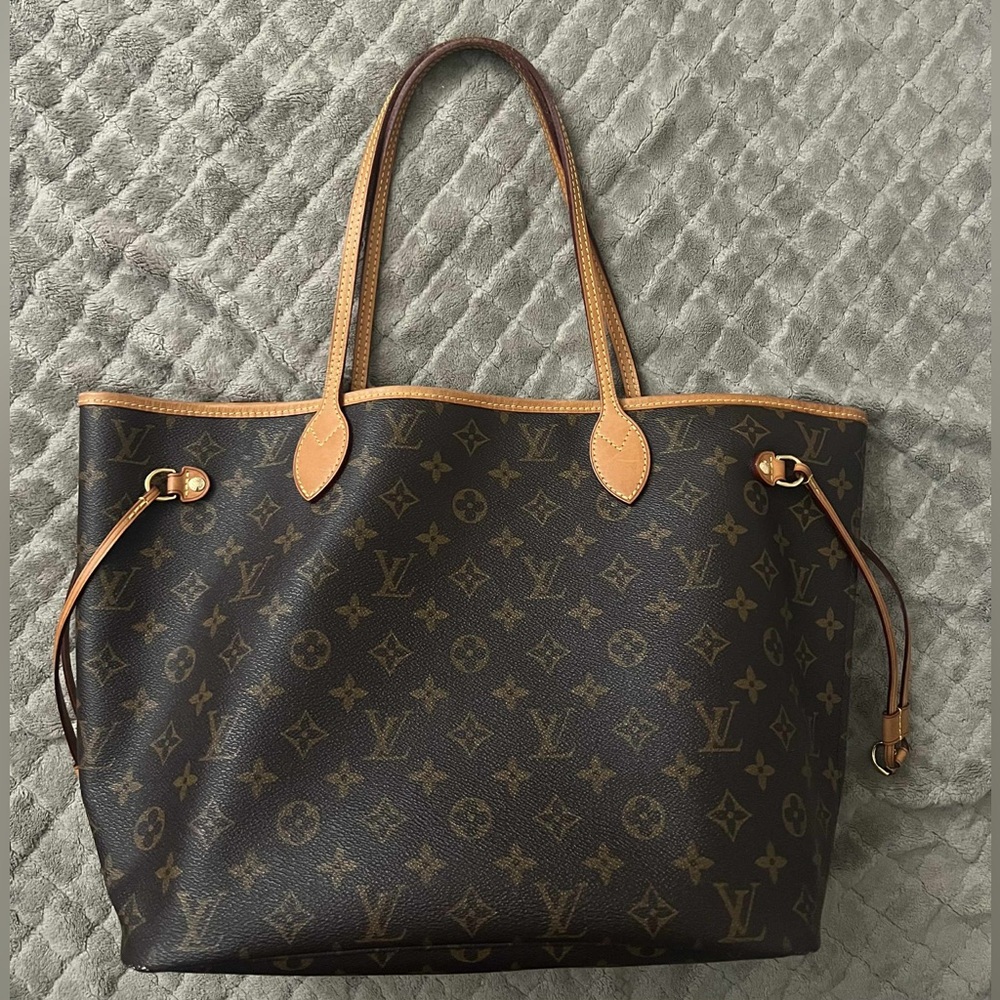 Louis Vuitton neverfull rose ballerine mm purse bag